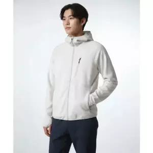 [9월 8일 배송] MUSINSA STANDARD [시티 레저] 그리드 폴라 플리스 바라클라바 후디드 집업 [스톤 화이트]