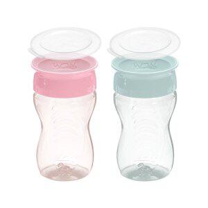 [와우컵]일반형 트라이탄 2개세트 296ml (스노우) 흘림방지 자기주도 아기컵 어린이집 (뚜껑포함)