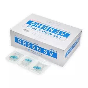 두원 나비바늘 스칼프니들 (1박스 100개)(23G 3/4) 그린에스브이 유통기한 2028년12월5일까지