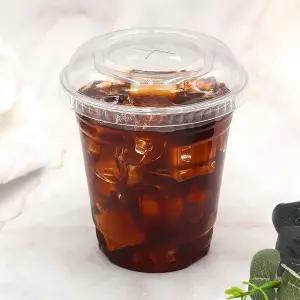 [이룸팩]360ml(12온스) 투명컵+중평리드 1000개 세트 92파이 PET 테이크아웃아이스컵뚜껑세트