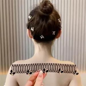 머리정리핀 잔머리 클립집게 꽃장식 올림머리 똥머리 뒷머리 정리