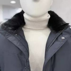 남성 겨울 한파 머스카렛 밍크 카라 탈부착 덕다운 숏 하프 기장 오리털 패딩 점퍼JK