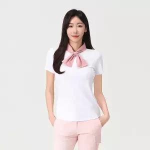 [엘르골프] 여성 에리 리본형 폴로 티셔츠_6I45206
