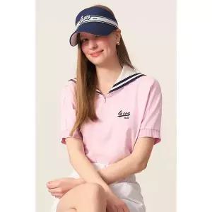 [르꼬끄골프](신세계 사우스시티)여성 마린 세일러 반팔 티셔츠 _PINK GR122LTS33