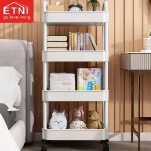 ETN 3단 4단 이동식 트롤리/선반/다용도/수납장/바퀴달린/틈새/이동/서랍/수납/카트/트레이/바퀴/서랍장