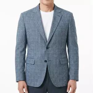 남성 여름 쿨 체크 콤비 자켓 마이 YCO789 중년 국산