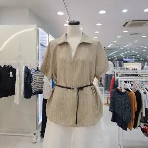 [수스]펄 ST 벨트세트 블라우스 S262BBL668/베이지,네이비_YS