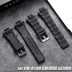 호환용 카시오 G-Shock 지샥 GW-A1100 GW4000 GA1000 교체 시계 밴드 레진 소프트 실리콘 스트랩 남성 스포
