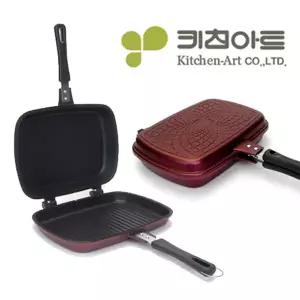 키친아트 양면 팬 생선구이 스테이크 세라믹 코팅 GST