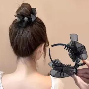 긴 예쁜 머리 헤어 핀 집게 묶음 삔 올림 리본 반