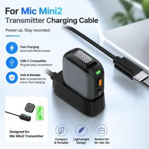 DJI Mic Mini2 마이크 송신기용 자기 충전 도크, 무선 라발리어 휴대용 스탠드