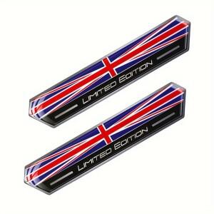 2pcs 유니온 잭 한정판 영국 GB 플래그 자동차 스티커 엠블럼 데칼 트럭 오토바이