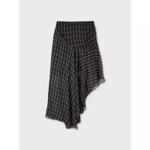 [후아유][AK수원점] [후아유] 여성 Asymmetric Check Skirt WHWHG4991F