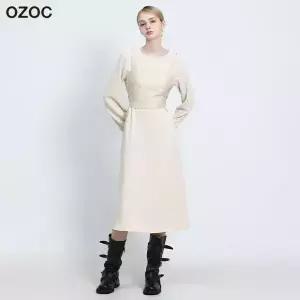[오조크(OZOC)] 배색 뷔스티에 원피스(택가격 171000원)