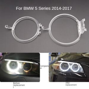 BMW 5 시리즈 F18 F10 2014-2017 DRL 라이트 가이드 플레이트 튜브 주간 주행등 엔젤 아이