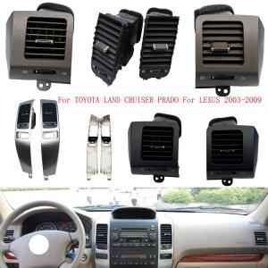 HUIYAN 프론트 대시 미들 에어컨 AC 벤트 그릴 프레임 콘센트 어셈블리 Toyota 호환 LAND CRUISER PRADO For Lexus 호환 2003 2009