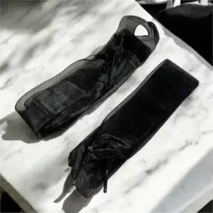 쉬폰 신발끈 로맨틱 러블리 130cm 쉬폰 리본 신발끈 패션 포인트 운동화 액세서리 여성