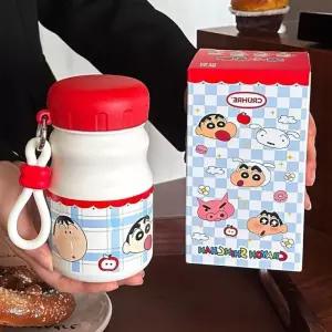 캐릭터 스트랩 물병 물통 우유병 텀블러 430ml 레드