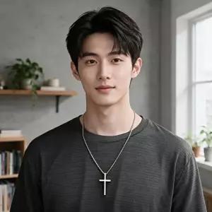 십자가 목걸이 메탈 기독교 성물 나무 펜던트 남녀 공용 액세서리 기념품-WFQ3EAG