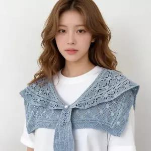 니트숄 레이스 가디건 여름 어깨 스카프 넥타이 케이프 볼레로 나...