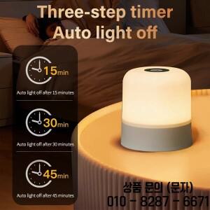16색 LED 테이블 램프   터치 및 리모컨으로 조광 가능한 충전식 침실용 무드등 (방 장식용)