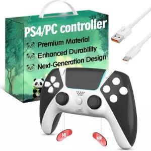 PS4 컨트롤러 업그레이드 PlayStation 4 Slim Pro용 무선 컨트롤 1200mAh 용량의 PC Steam용 듀얼 진동