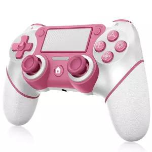 PS4/Pro/Slim과 호환되는 무선 컨트롤러 듀얼 진동 기능이 있는 블랙 1000mAh 배터리 6축 모션 센서 내장