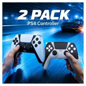 PS4 컨트롤러용 엔스틱스엠 2팩 슬림 프로용 무선 듀얼 리모컨 쇼크 ALPS 제로 드트 스틱 게임 컨트롤러 PC