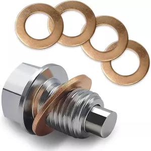 레킬리키 M14x1.5MM 스테인리스 스틸 엔진 마그네틱 드레인 플러그 구리 개스킷이 장착된 헥스 볼트 밀폐형