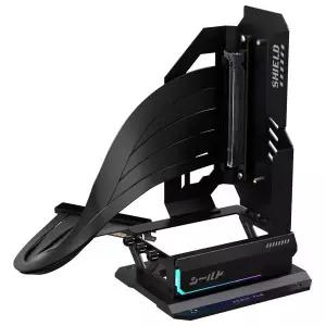 PCI-E 5.0 라이저 케이블 400mm ARGB 지지대 키트 블랙 HPI345