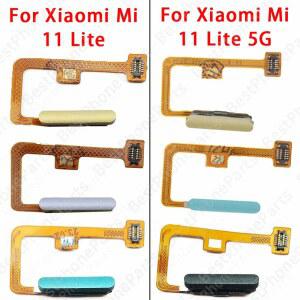 Xiaomi Mi 11 Lite 5G Mi11Lite의 경우 신상 전원 스위치 버튼 교체 OFF/ON 지문 센서 스캐너 유연한 케이블 버튼