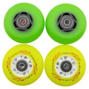 인라인 스케이트 휠 롤러 PU 소재 72mm 4개 휠/세트