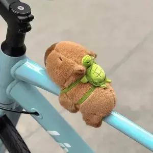 Capybara 박수 서클 장난감 플러시 핸드 링 팔찌 Kawaii 박제 동물 인형 커튼 자전거 파티 장식 선물