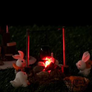 1:12 스케일 액세서리 플레이 하우스 빌라 장면 모델 인형의 집 모닥불 미니어처 캠프파이어 요정