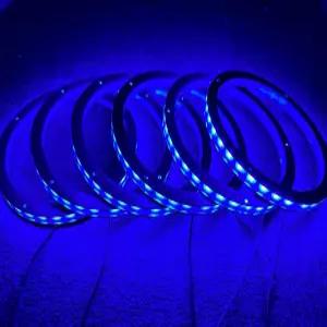 산도 테크 6PCS 8인치 RGB 색상 시프트 자동차 LED 스피커 장식용 라이트 키트 스페이서 링 동축 블루투스
