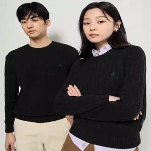 빈폴 멘 [Essential] 남녀공용 코튼 케이블 니트 블랙 BC6151E055 5889895
