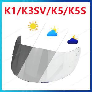 AGV K1 K3SV K5 컴팩트 ST 헬멧용 바이크 오토바이 포토크로믹 렌즈 교체용 바이저, 자외선 차단 방진 라이