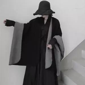 여성용 니트 망토 케이프 판초 목도리 루즈핏 니트가디건 숄