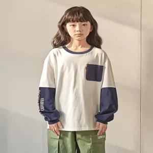 리바이스 키즈 LVC 소매배색 긴팔티 주니어 화이트 6058906