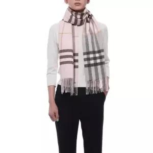 버버리 26FW 여성 컨트라스트 체크 캐시미어 머플러 8115312 BOW PINK MITTEN GREY W 26F)