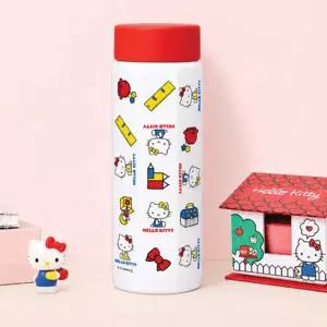 헬로키티 팔각형 스텐 보틀 500ml 레드 651809캐릭터물병 간편 미니 여아 소풍 피크닉