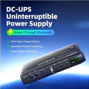 프로급 36W DC1036L UPS 무정전 전원 공급 장치 5V-24V 출력 배터리 백업 시스템 (라우터 모뎀 및 네트워크
