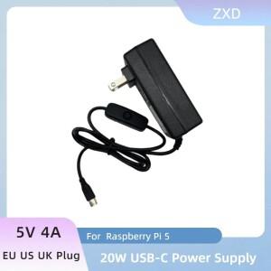 오렌지 파이 5 플러스 전원 어댑터 4A 충전기 20W USB C타입 공급 장치 EU (OPI 5/5B/4 LTS 라즈베리 4B용)