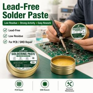 JOKJOK 솔더 페이스트 30g / PCB SMD 리워크 전자제품 수리용 무연 로진 플럭스 저잔류 강력 활성제