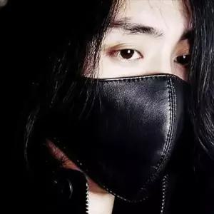 가죽마스크 블랙 패션 바이크 방풍 양가죽 오토바이 목걸이 코스튬 스트랩 안경줄 코스프레