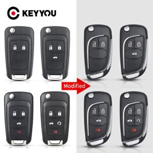 KEYYOU Chevrolet Cruze Epica Lova Camaro 용 Opel Vauxhall Insignia Astra Mokka Buick 원격 자동차 키