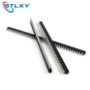 5pcs 1x40P 2.54mm 원형 구멍 암 헤더 주석 단일 행 0.1 