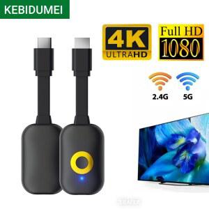 4K TV 스틱 HDMI 호환 비디오 수신기 화면 미러링 무선 2.4G/5G 1080P 와이파이 디스플레이 동글 어댑터 TV 프로젝터용