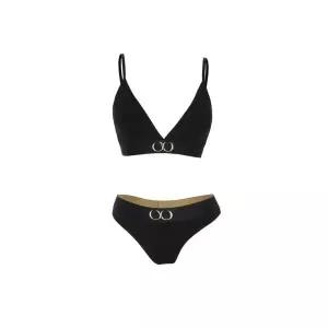 QISE UNDERWEAR 키랄 시그니쳐 여성 세트 블랙 2359573