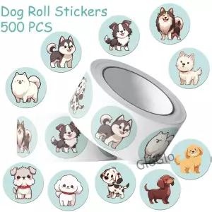 500개 만화 귀여운 강아지 스티커 데칼 노트북 스케이트보드 헬멧 DIY 그래피티 미적 선물